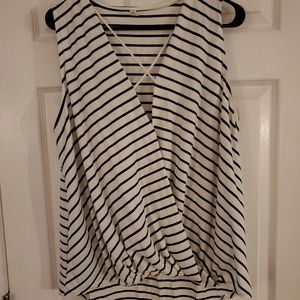 Pinkblush Striped Hi Low Tank